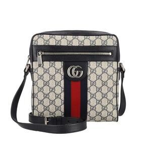Gucci Ophidia GG Supreme messenger bag beige navy blue GG